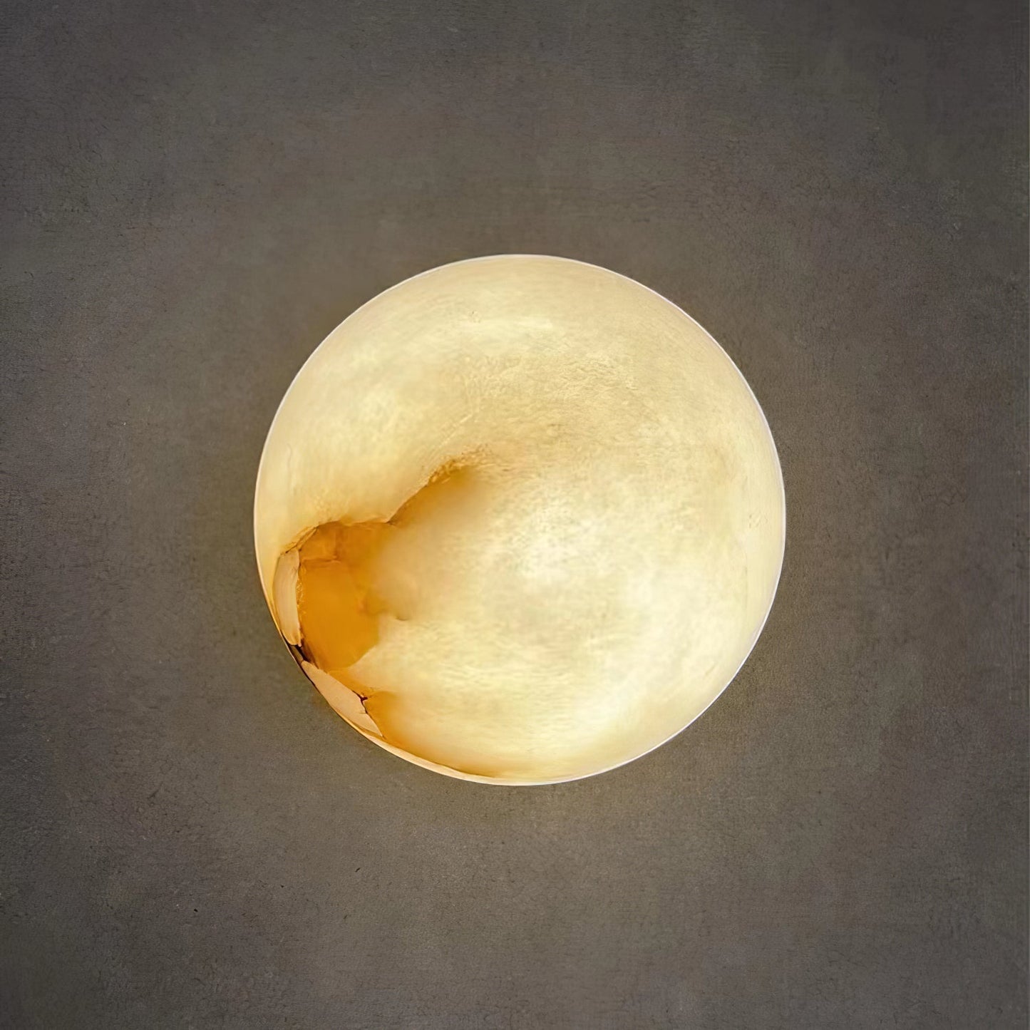 Libaro Orb Wall Sconce Lighting - Elegant Alabaster Wall Lamp for Modern Interiors, Warm Light for Living Room, Bedroom, and Hallway