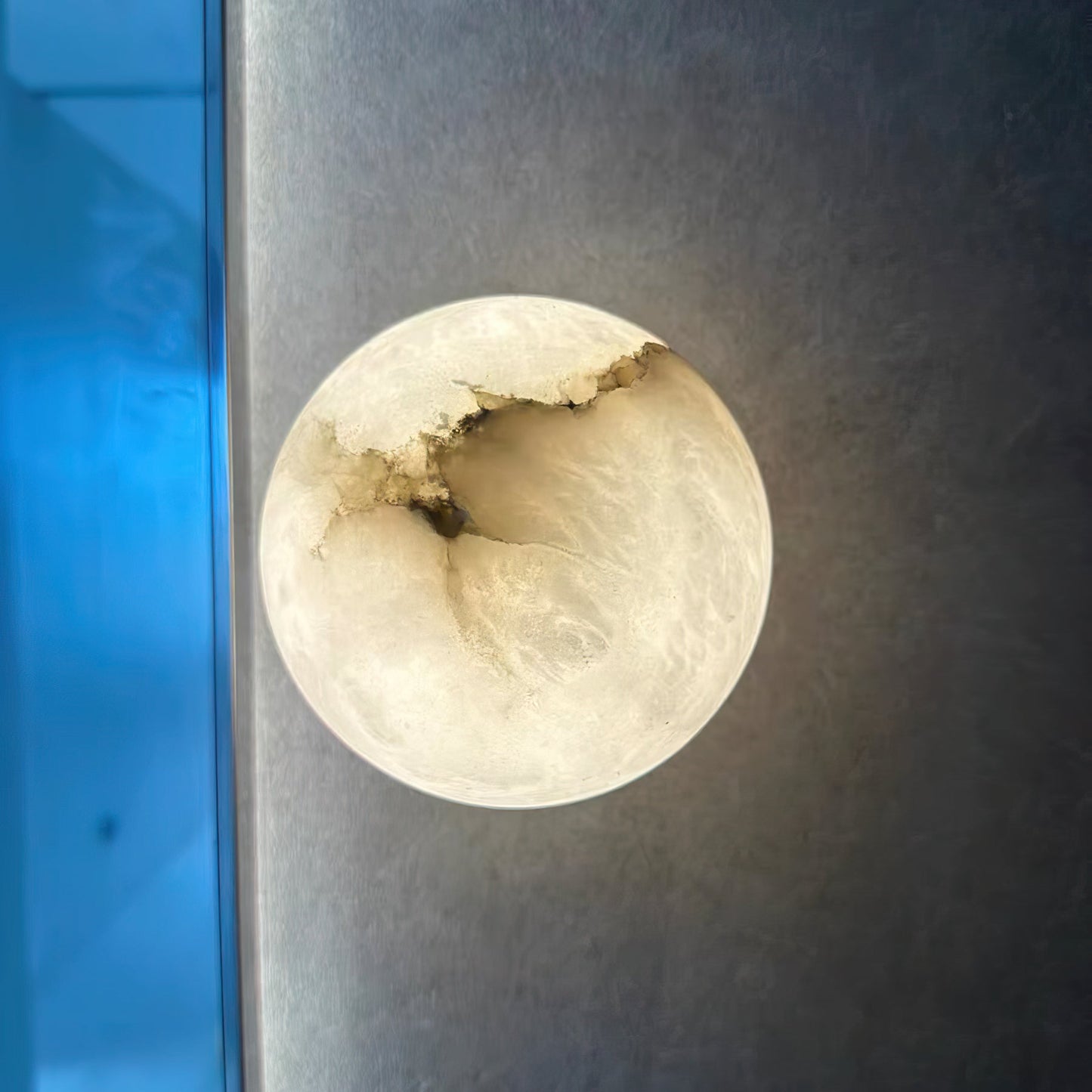 Libaro Orb Wall Sconce Lighting - Elegant Alabaster Wall Lamp for Modern Interiors, Warm Light for Living Room, Bedroom, and Hallway