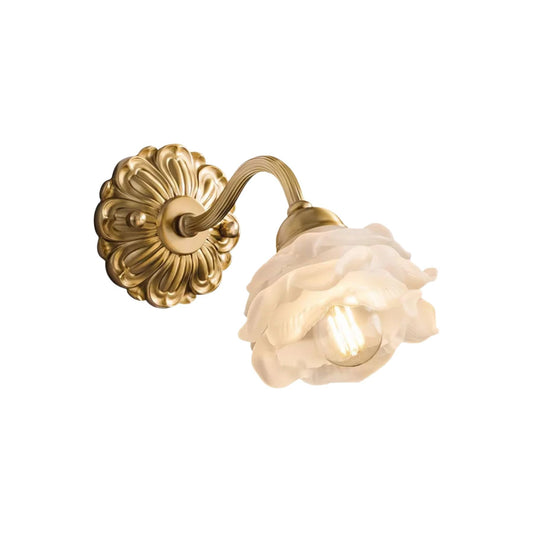 Lisaro | Wall lamp with floral design and brass frame | Elegant lighting for every interior