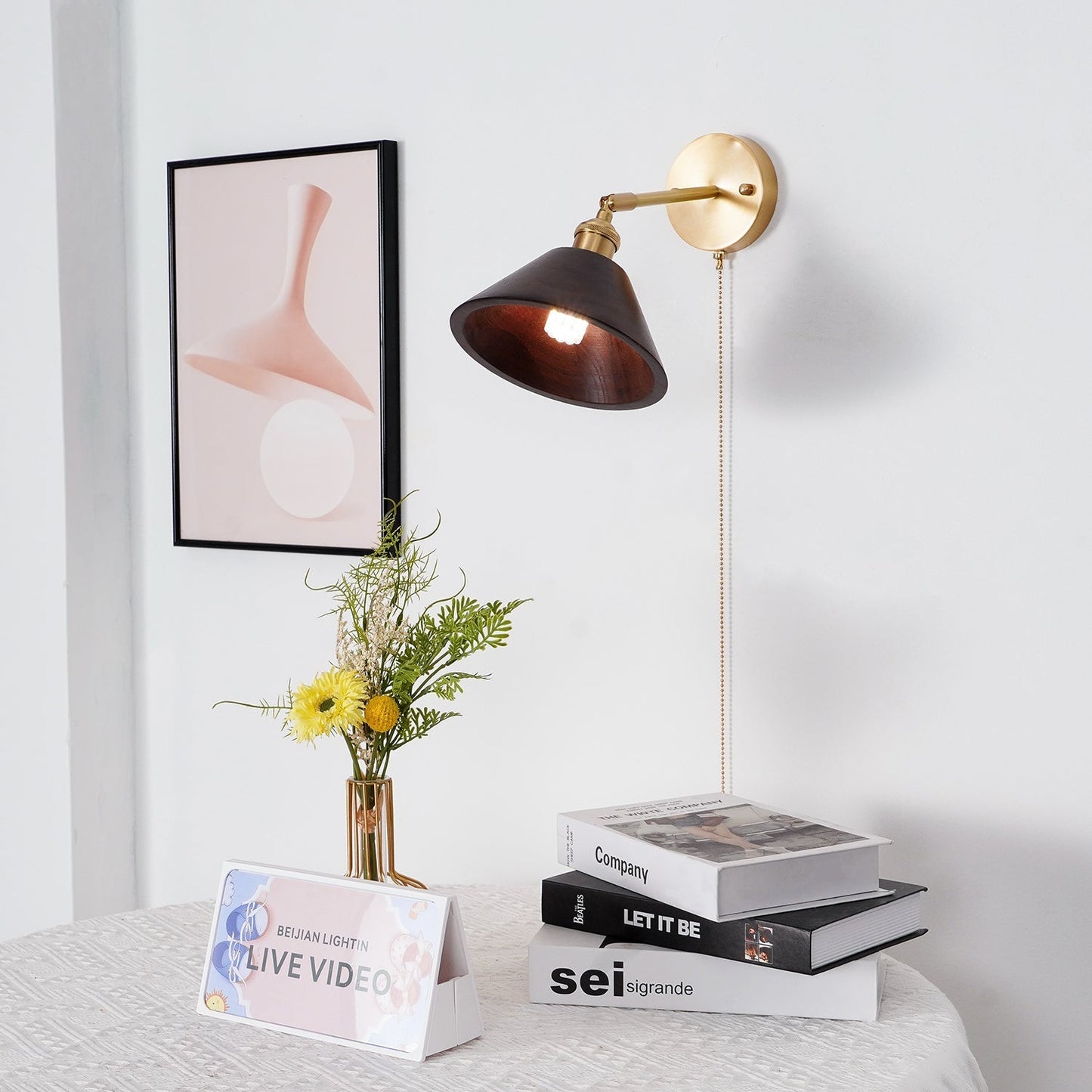 Lozon | Wall Lamp with Rotating Shade and Brass Design | Stylish Lighting for Modern Interiors