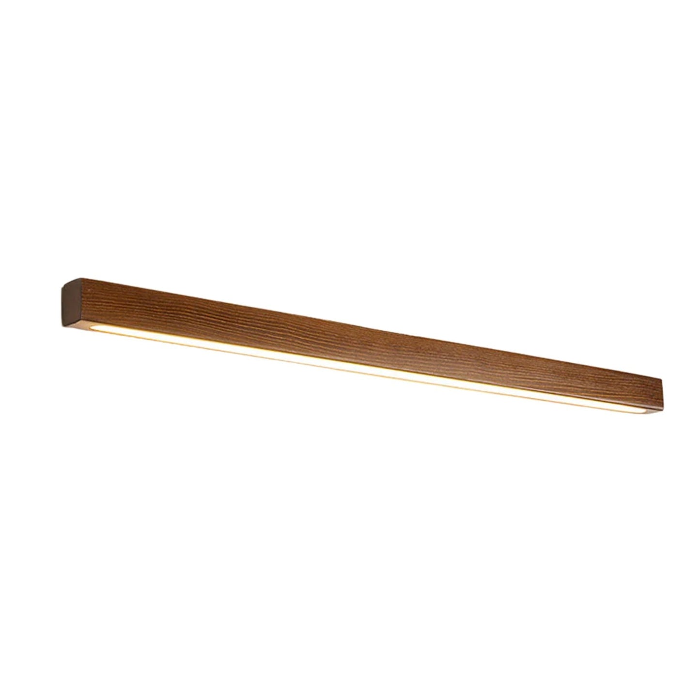 Lucavo | Linear Wall Lamp with Wooden Surface and LED Lighting | Modern Design for Bathroom and Bedroom