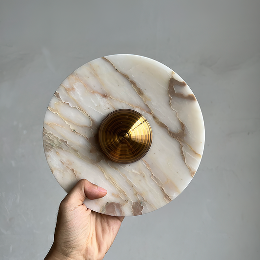 Lunetra Marble Wall Sconce Light with LED - Modern Elegant Design for Living Room, Bedroom, and Bathroom