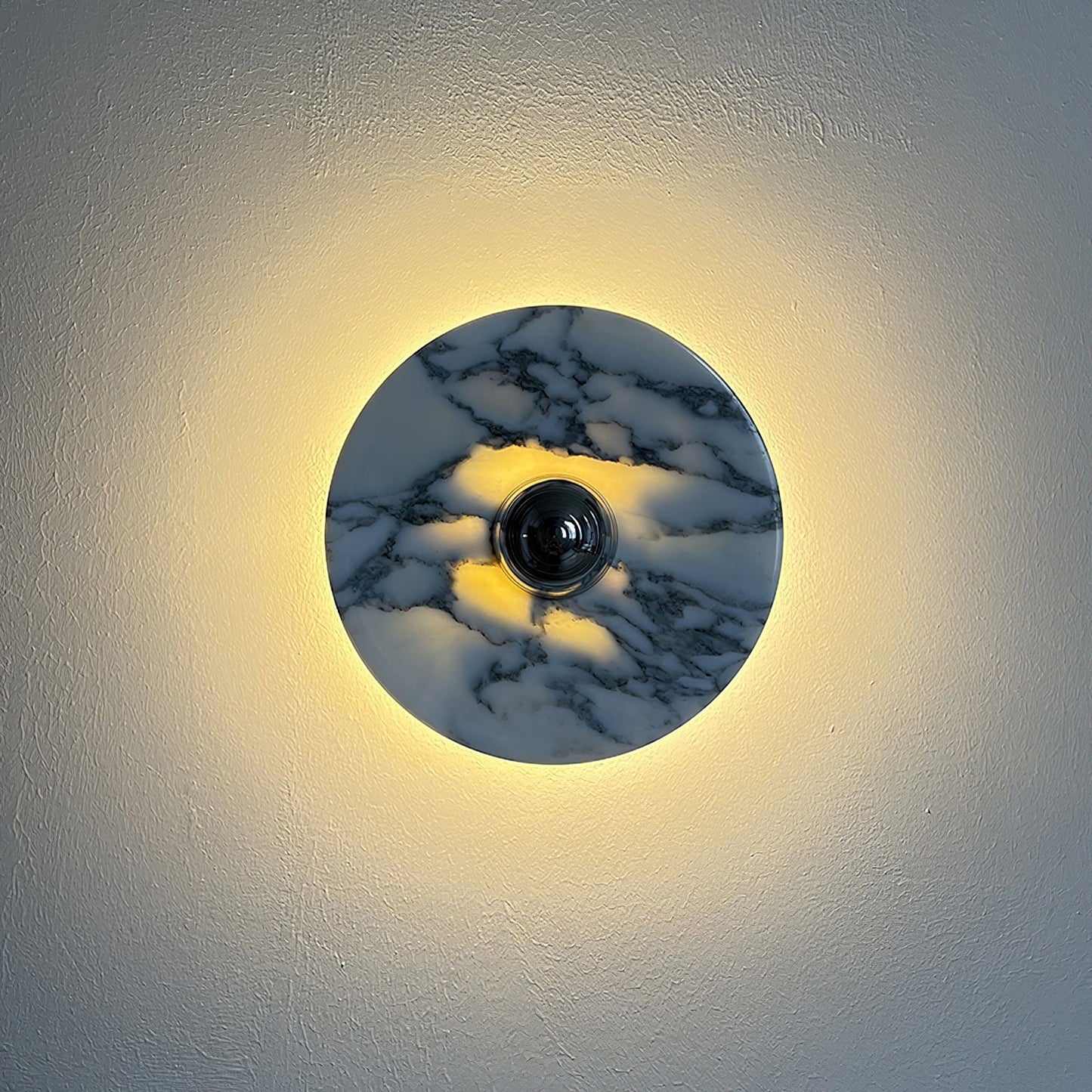 Lunetra Marble Wall Sconce Light with LED - Modern Elegant Design for Living Room, Bedroom, and Bathroom