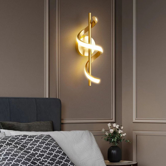 Lurevo Wall Sconce Lighting with LED and 3 Color Settings - Elegant Brass Design for Modern Interiors