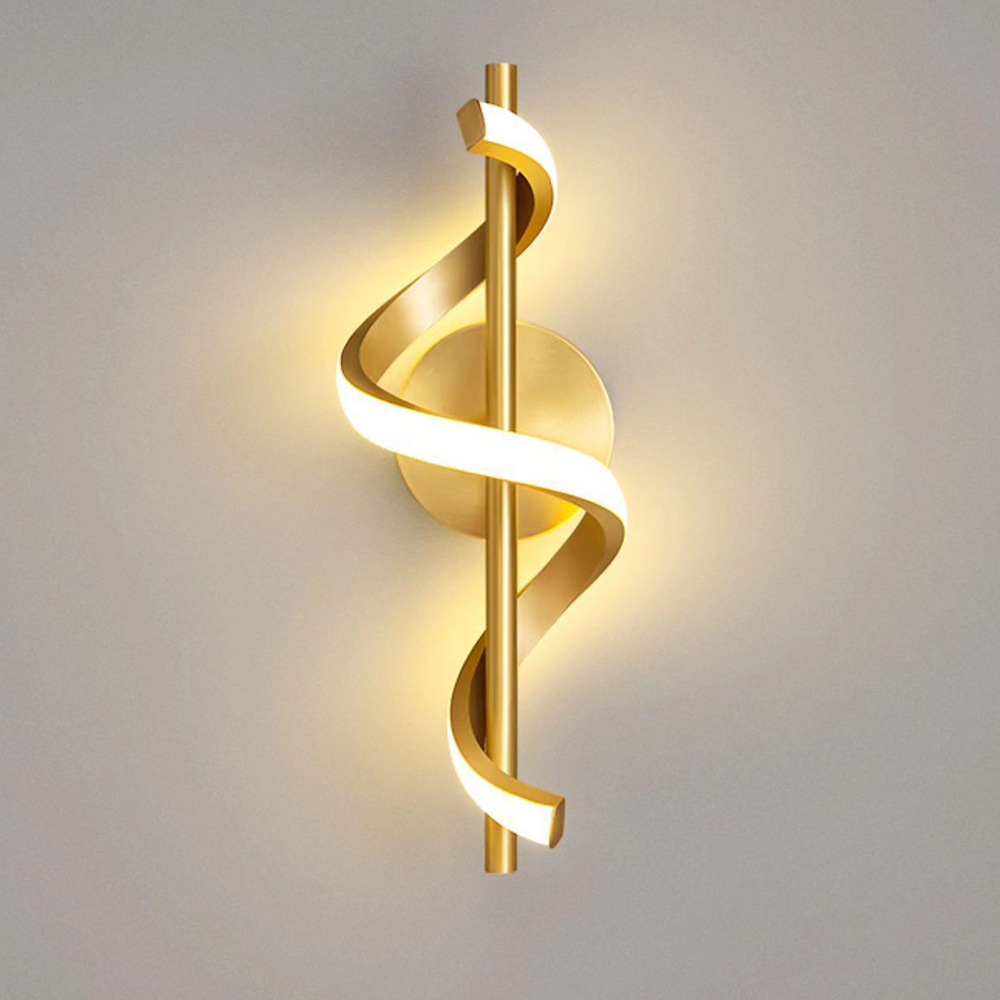 Lurevo Wall Sconce Lighting with LED and 3 Color Settings - Elegant Brass Design for Modern Interiors
