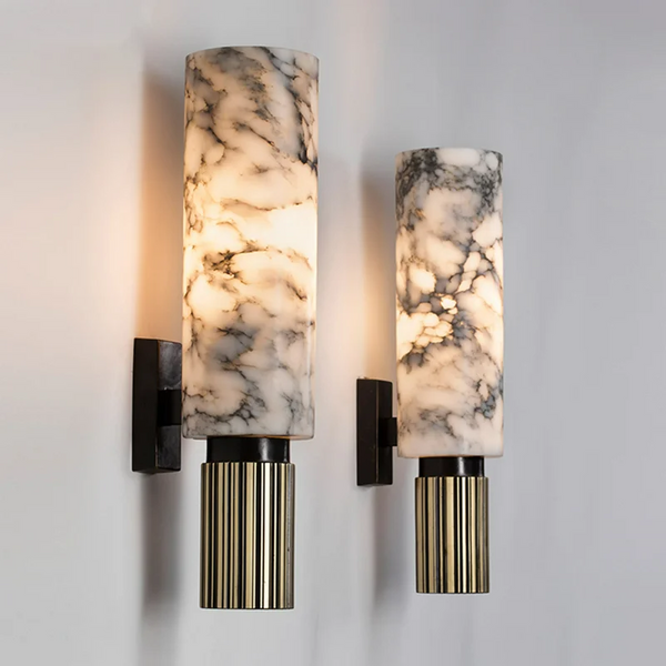 Luxurious marble wall lamp with LED lighting | Elegant design for a modern interior