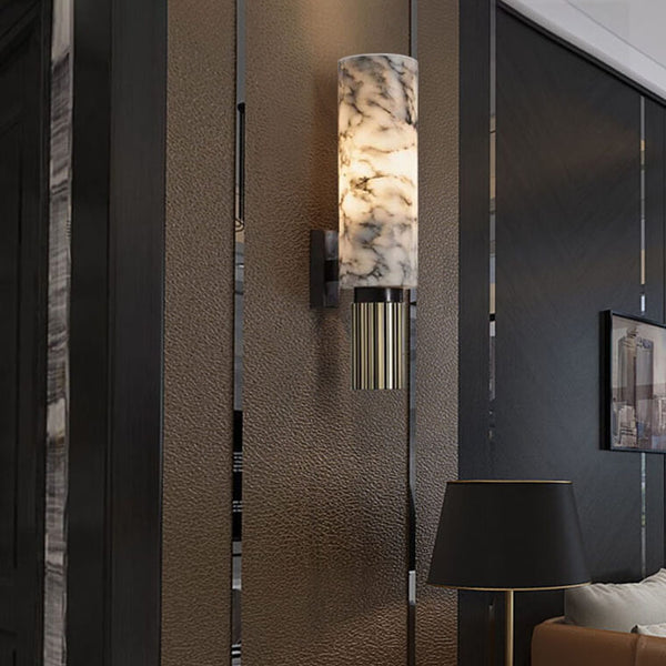 Luxurious marble wall lamp with LED lighting | Elegant design for a modern interior