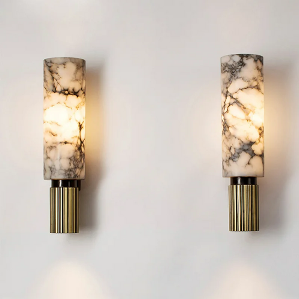 Luxurious marble wall lamp with LED lighting | Elegant design for a modern interior