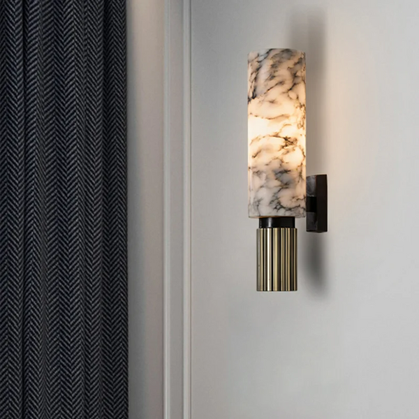 Luxurious marble wall lamp with LED lighting | Elegant design for a modern interior