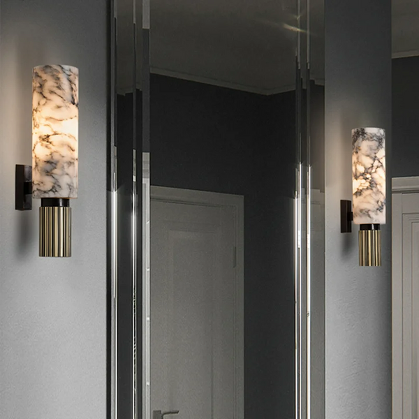Luxurious marble wall lamp with LED lighting | Elegant design for a modern interior