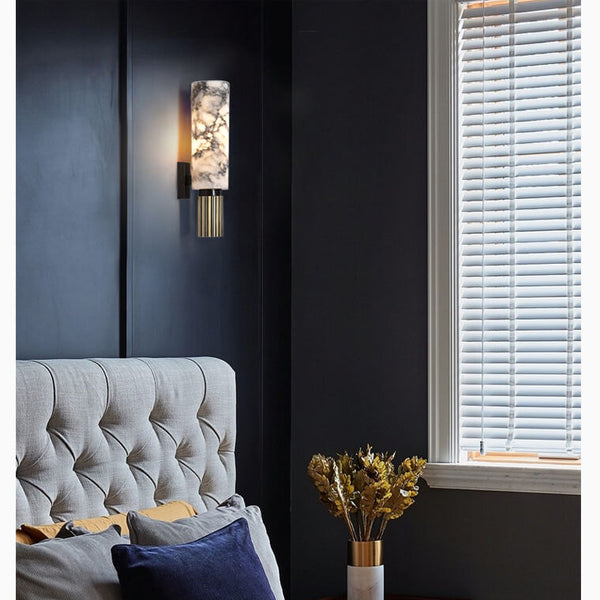 Luxurious marble wall lamp with LED lighting | Elegant design for a modern interior