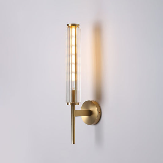 Modern Wall Sconce Lighting with Clear Glass Shade and LED, Slim Design for Living Room, Bedroom, and Hallway
