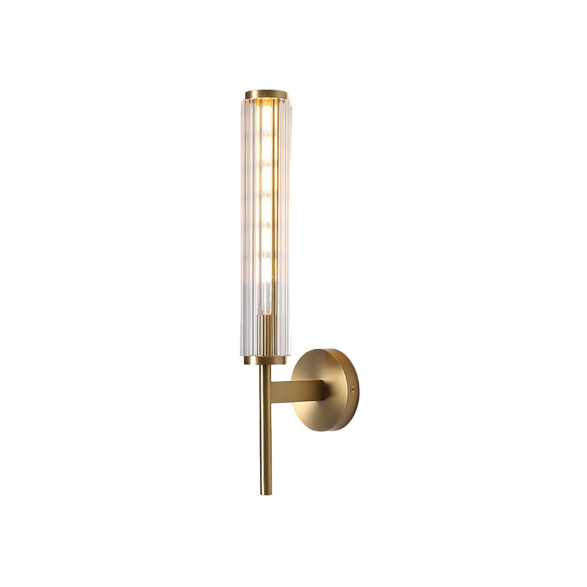 Modern Wall Sconce Lighting with Clear Glass Shade and LED, Slim Design for Living Room, Bedroom, and Hallway