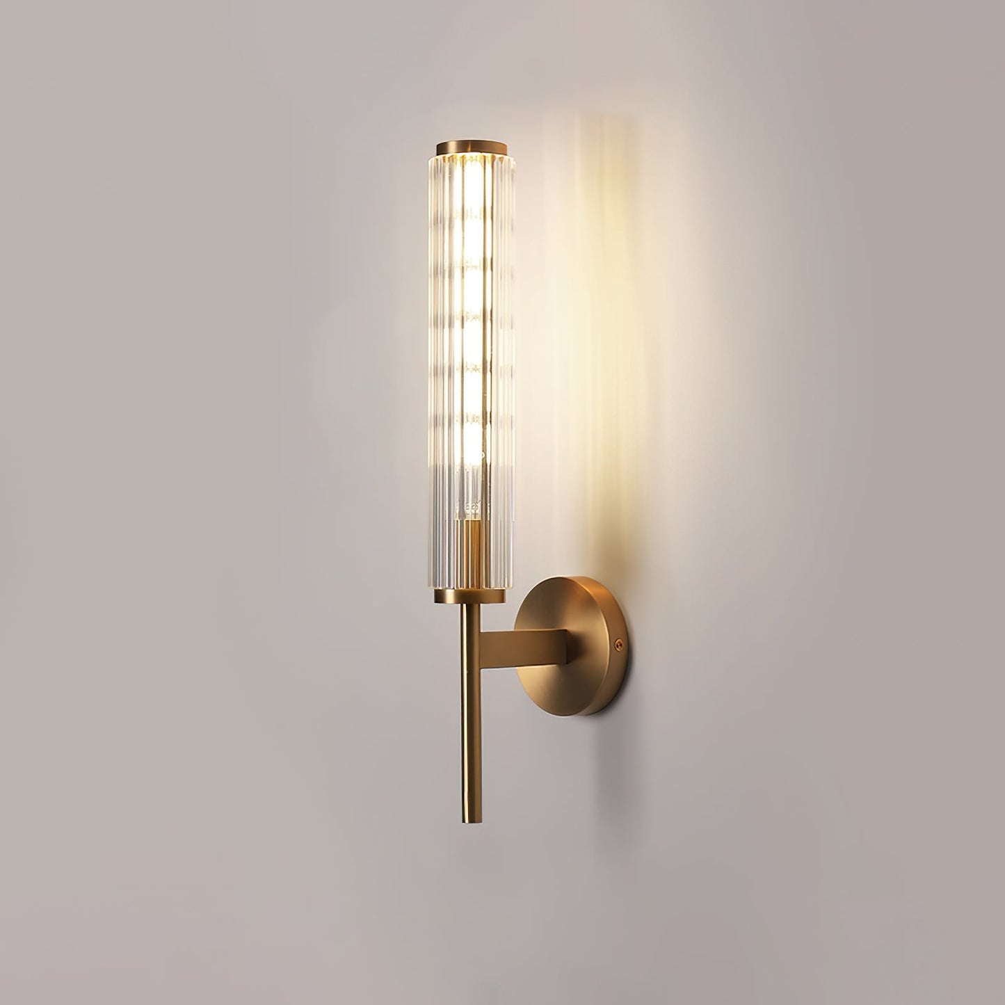 Modern Wall Sconce Lighting with Clear Glass Shade and LED, Slim Design for Living Room, Bedroom, and Hallway