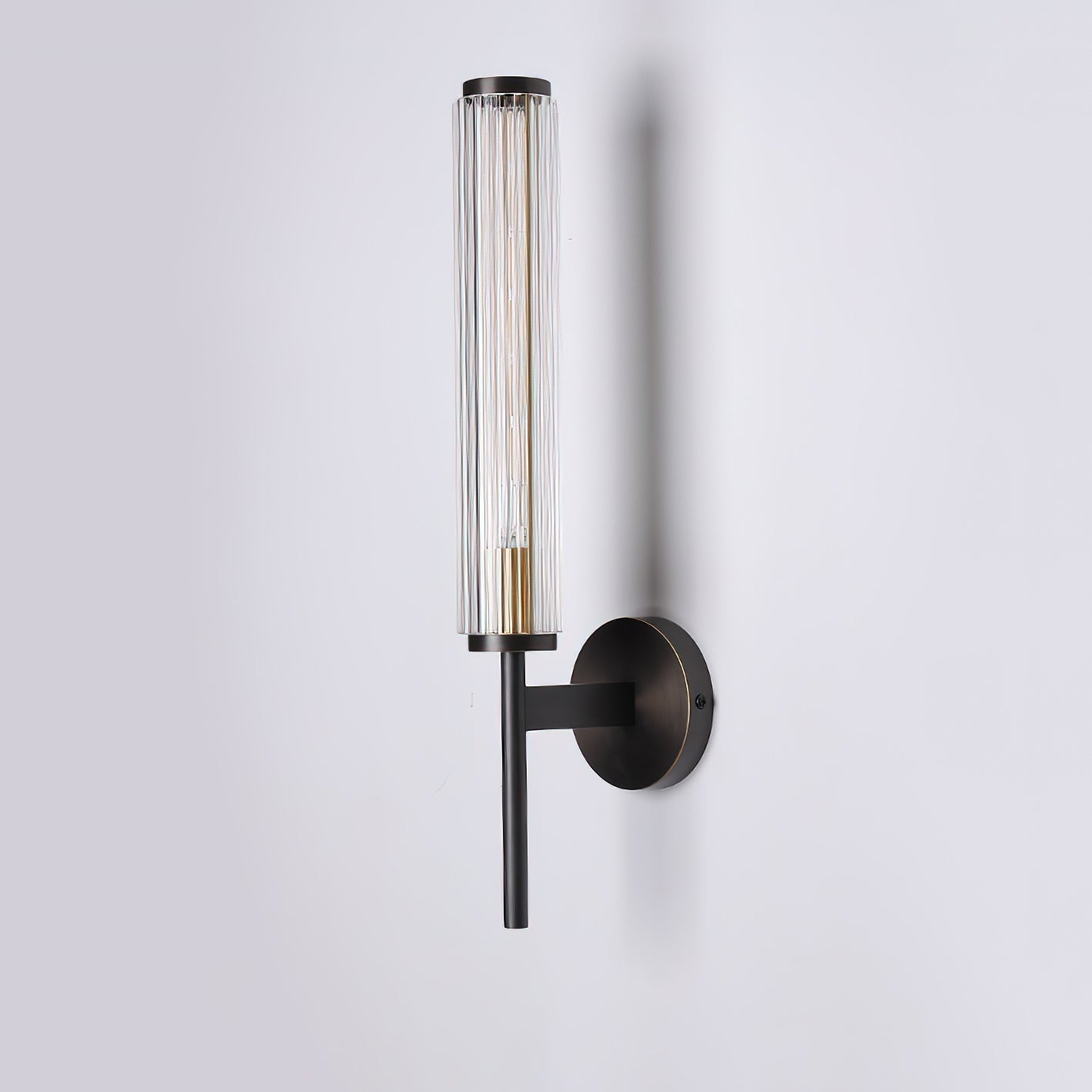 Modern Wall Sconce Lighting with Clear Glass Shade and LED, Slim Design for Living Room, Bedroom, and Hallway