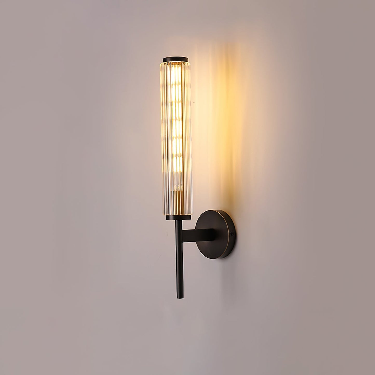 Modern Wall Sconce Lighting with Clear Glass Shade and LED, Slim Design for Living Room, Bedroom, and Hallway