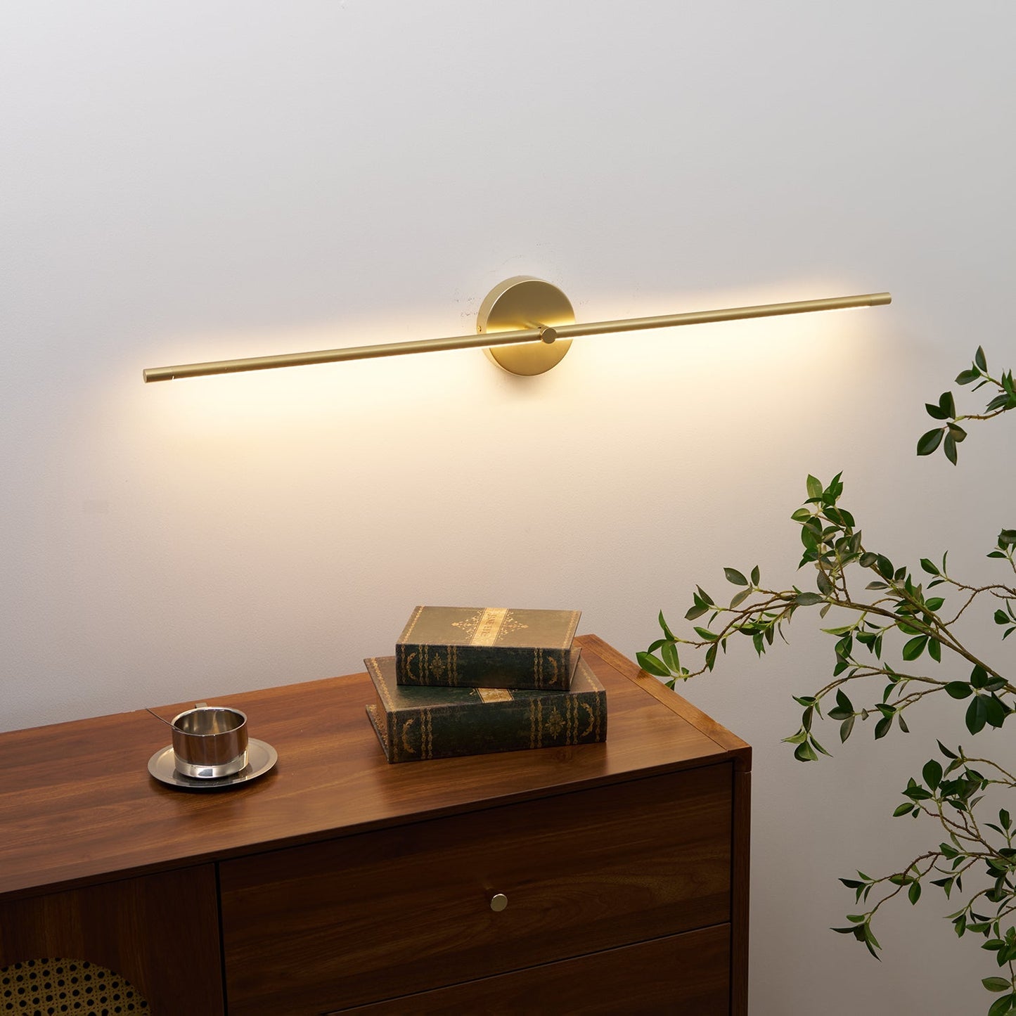 Minimalist LED Wall Lamp - Modern Wall Sconce Light for Bathroom and Living Room, Adjustable Color Temperature, Metal Design