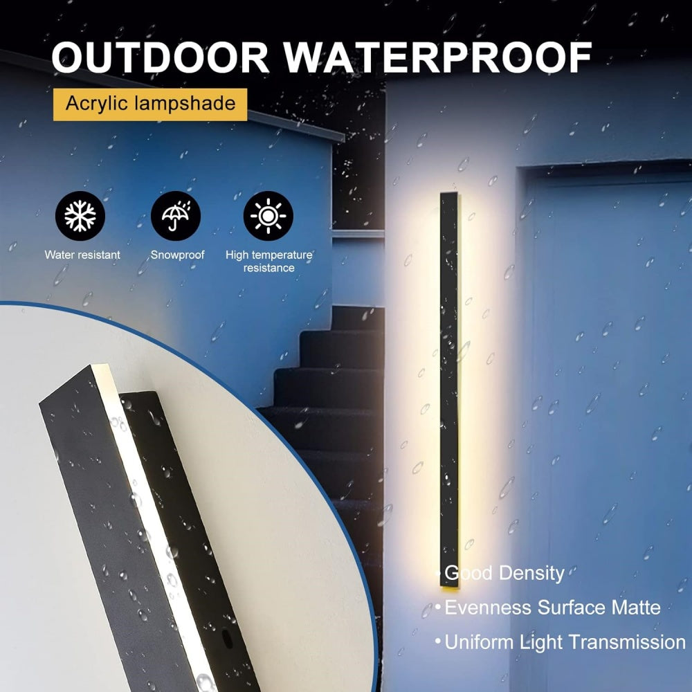 Minimalist Outdoor Wall Sconce Light with IP65 Rating - Elegant LED Wall Lamp for Indoor and Outdoor Spaces