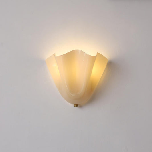 Mirano Glass Wall Lamp - Elegant Sconce Light for Bathrooms and Living Rooms, Dimmable, Moisture-Resistant, E26/E27 Compatible