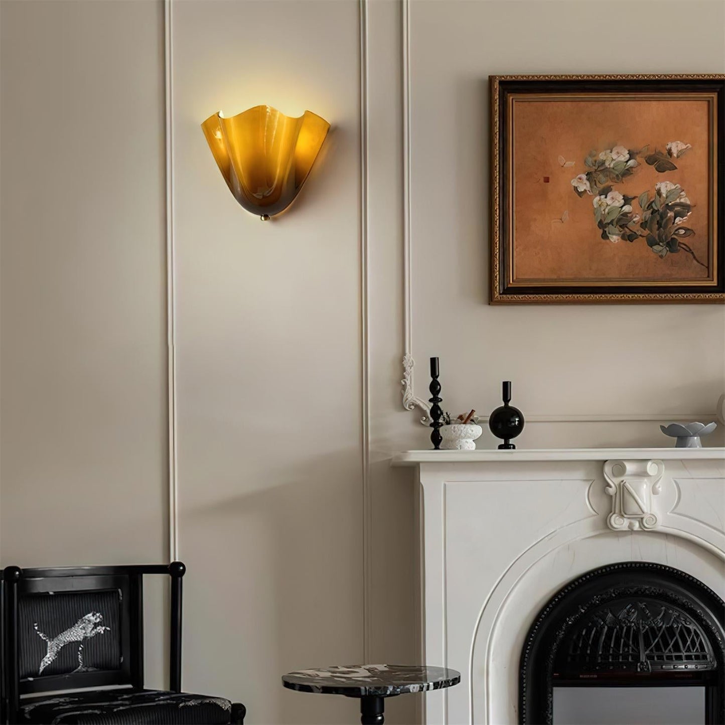 Mirano Glass Wall Lamp - Elegant Sconce Light for Bathrooms and Living Rooms, Dimmable, Moisture-Resistant, E26/E27 Compatible