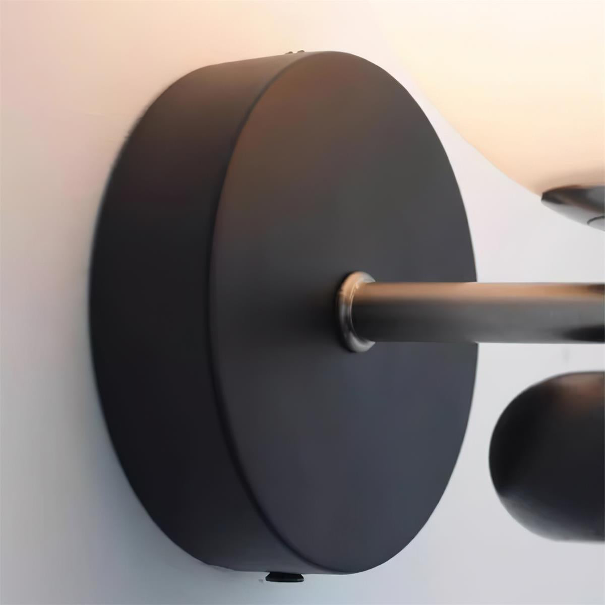 Modern Wall Sconce Lighting with Opal Glass and Wood Accents - Elegant Wall Lamp for Living Room, Bedroom, and Hallway