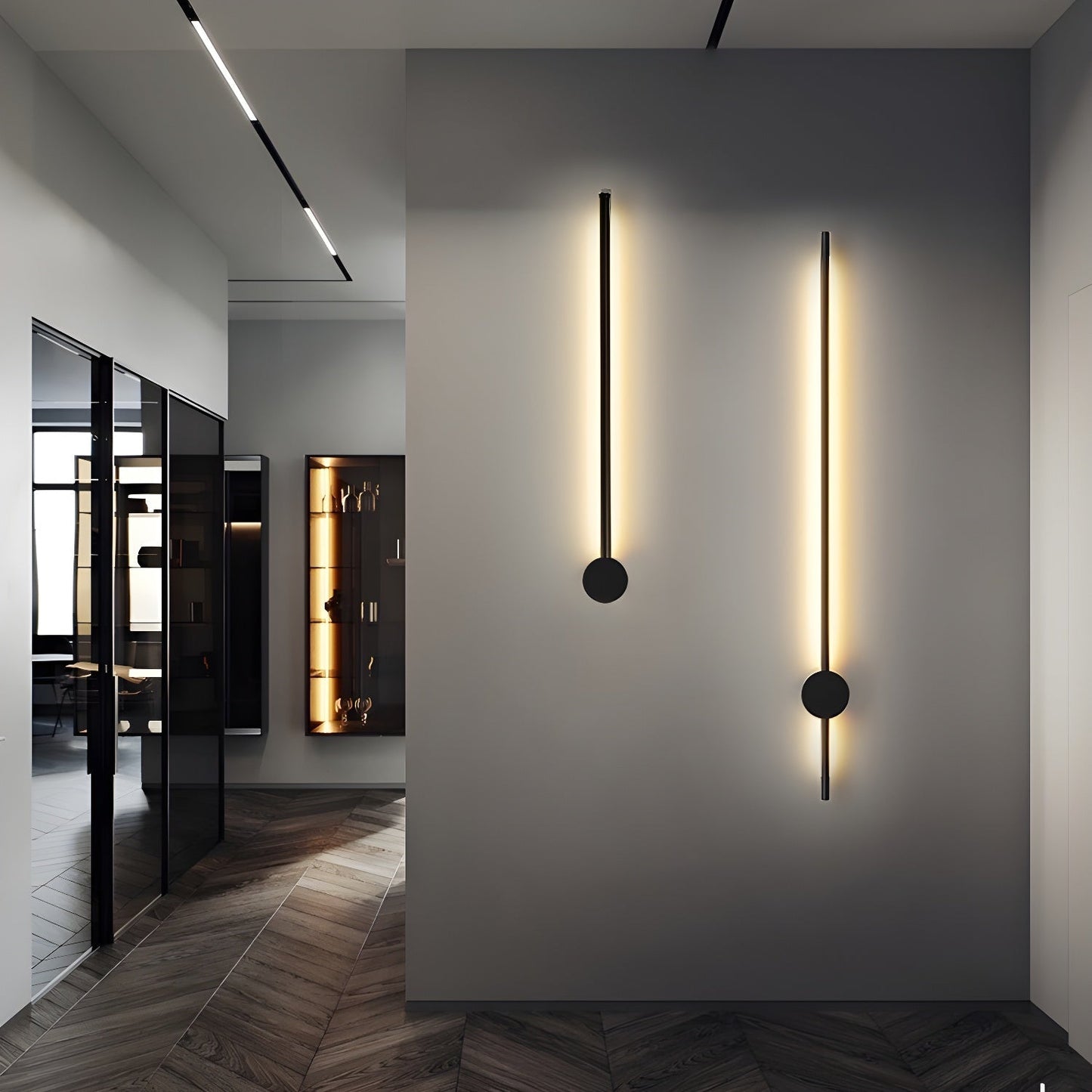 Modern Linear Wall Lamp with Integrated LED - Minimalist Wall Sconce Lighting for Stylish Interiors