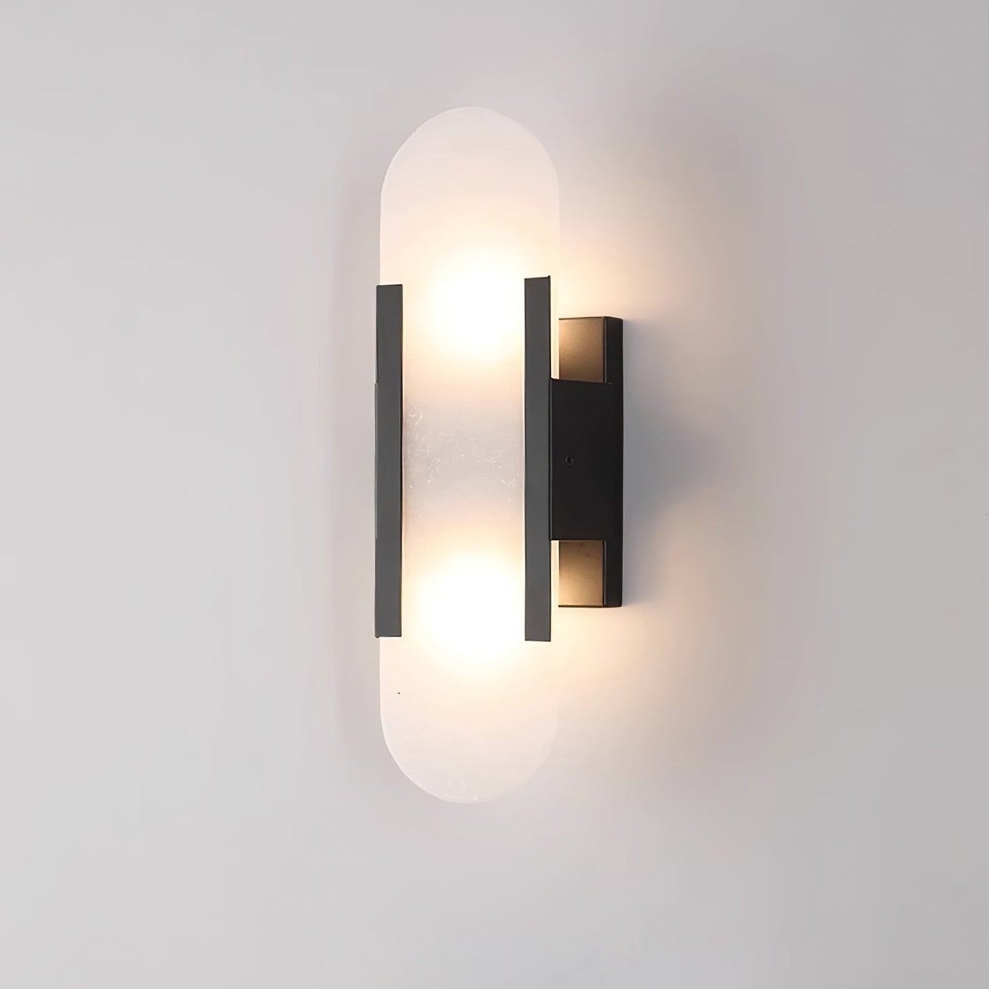 Modern Wall Lamp with Alabaster Cover and Metal Frame | Stylish Lighting for Living Room and Bedroom