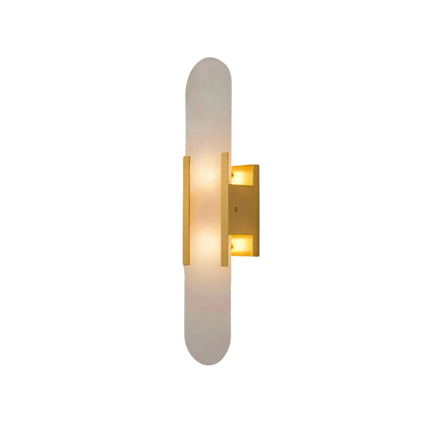 Modern Wall Lamp with Alabaster Cover and Metal Frame | Stylish Lighting for Living Room and Bedroom
