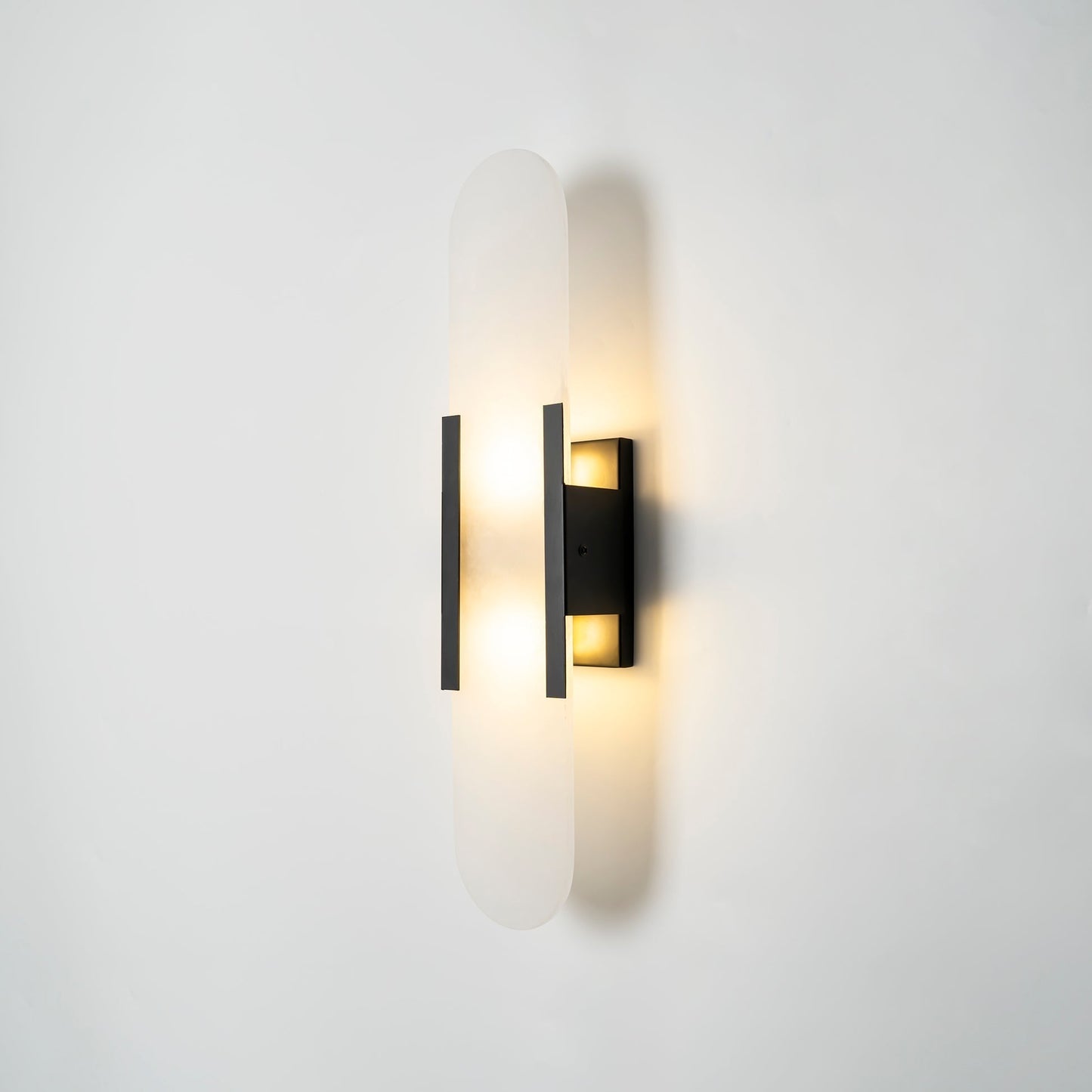 Modern Wall Lamp with Alabaster Cover and Metal Frame | Stylish Lighting for Living Room and Bedroom