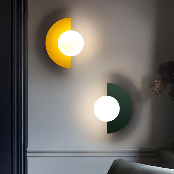 Modern Geometric Wall Sconce Lighting with Warm LED, Stylish Wall Lamp for Bedroom and Hallway