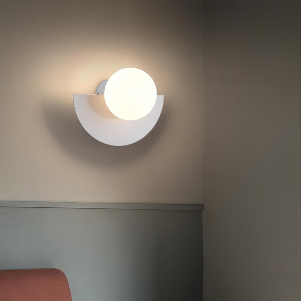 Modern Geometric Wall Sconce Lighting with Warm LED, Stylish Wall Lamp for Bedroom and Hallway