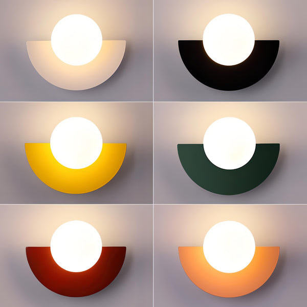 Modern Geometric Wall Sconce Lighting with Warm LED, Stylish Wall Lamp for Bedroom and Hallway