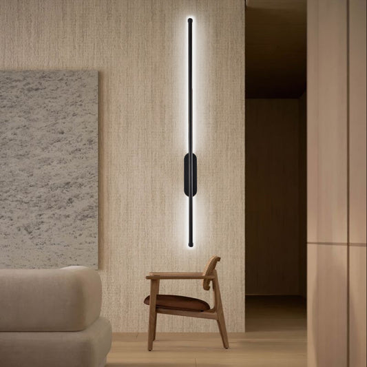 Modern Black Wall Sconce Lighting with LED, Minimalist Design for Stylish Interiors