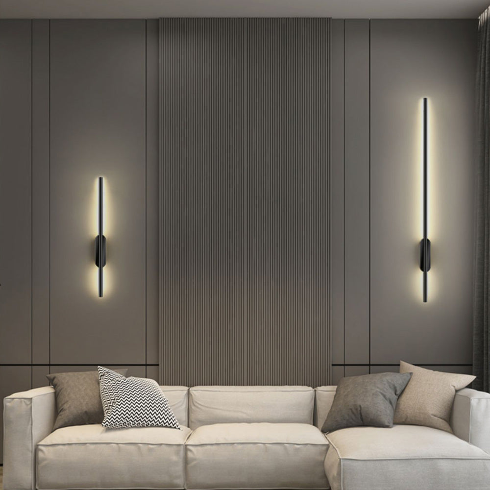Modern Black Wall Sconce Lighting with LED, Minimalist Design for Stylish Interiors