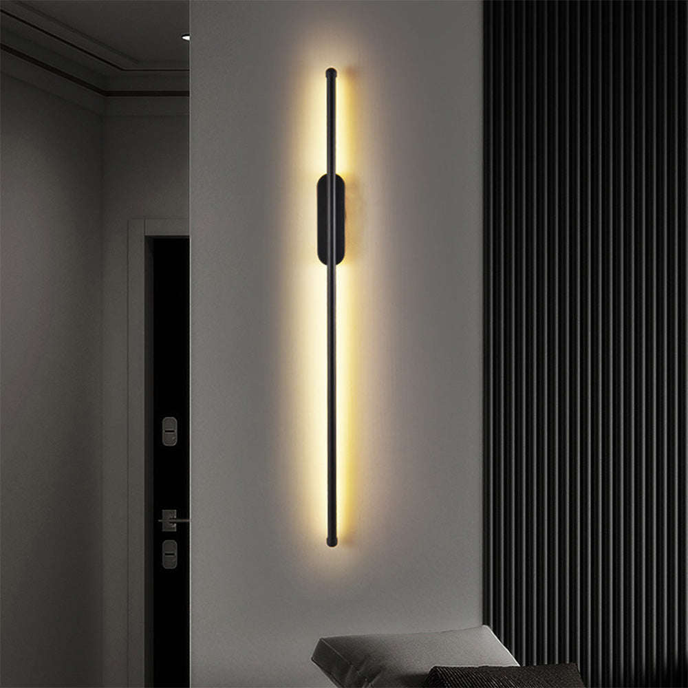 Modern Black Wall Sconce Lighting with LED, Minimalist Design for Stylish Interiors