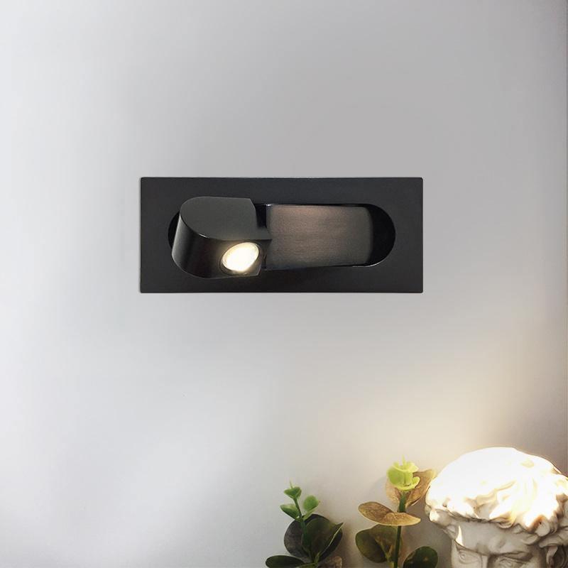 Modern Adjustable Wall Sconce Lighting with LED, Flexible Design for Bedroom, Hallway, and Reading Nook - Aluminum and Metal Construction