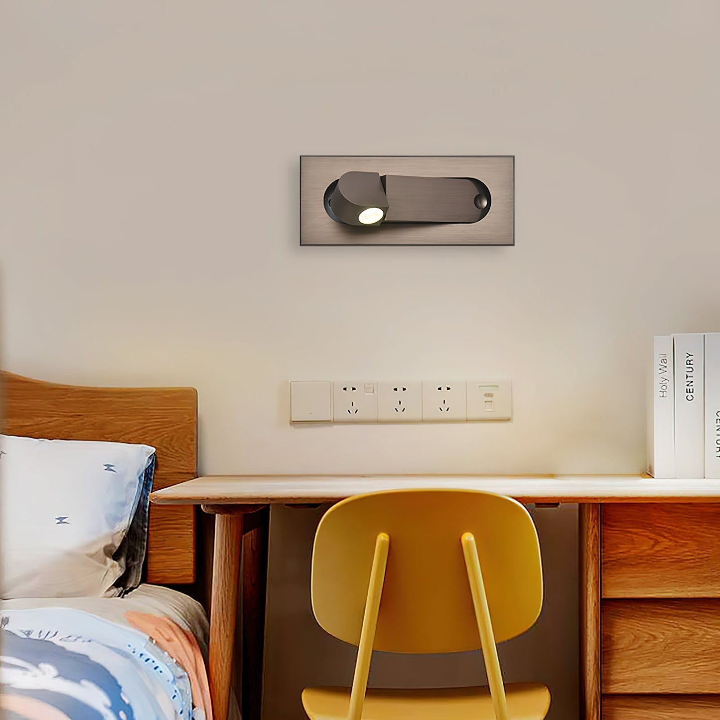 Modern Adjustable Wall Sconce Lighting with LED, Flexible Design for Bedroom, Hallway, and Reading Nook - Aluminum and Metal Construction