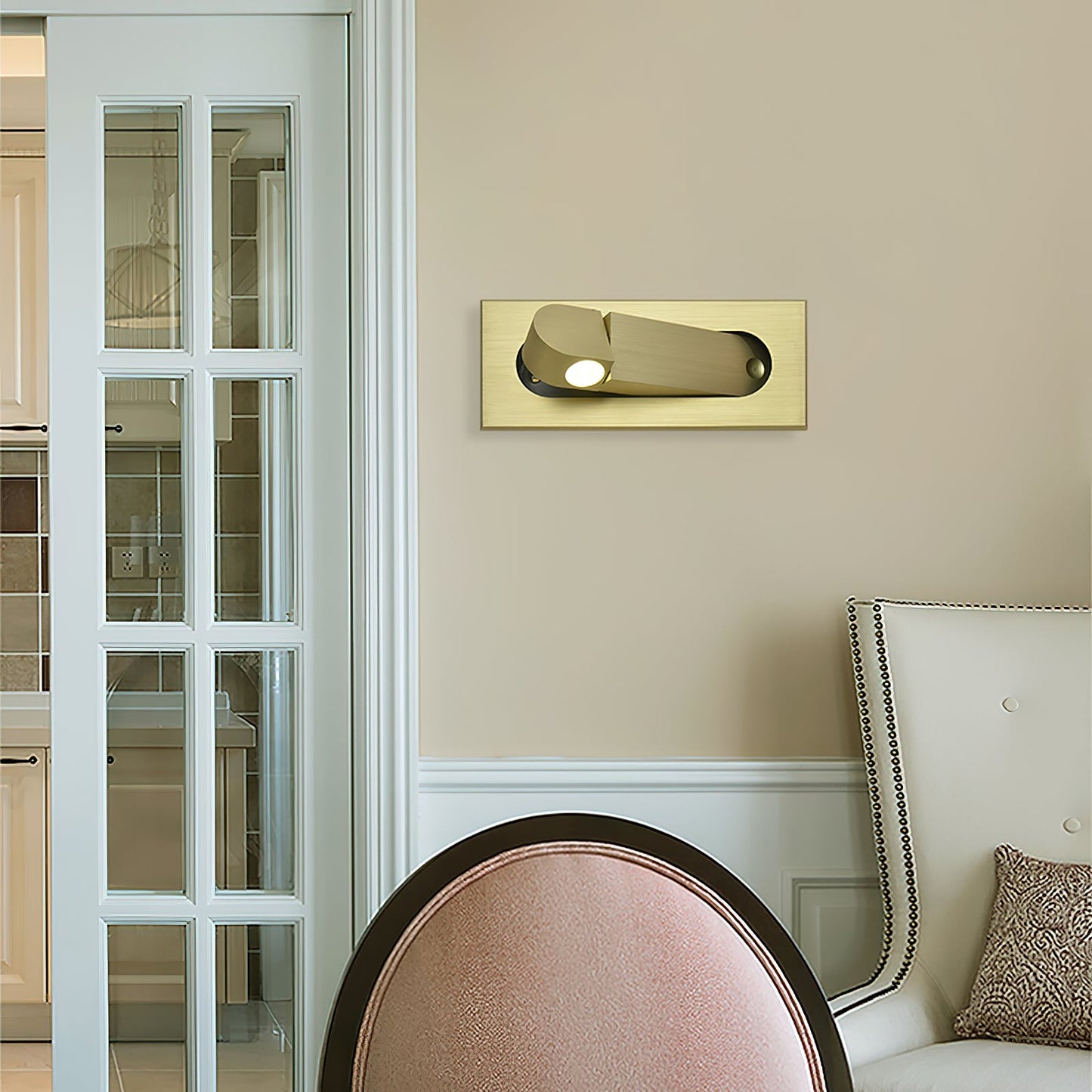 Modern Adjustable Wall Sconce Lighting with LED, Flexible Design for Bedroom, Hallway, and Reading Nook - Aluminum and Metal Construction