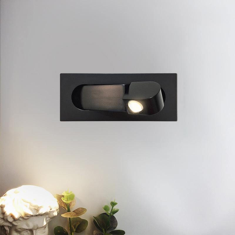 Modern Adjustable Wall Sconce Lighting with LED, Flexible Design for Bedroom, Hallway, and Reading Nook - Aluminum and Metal Construction