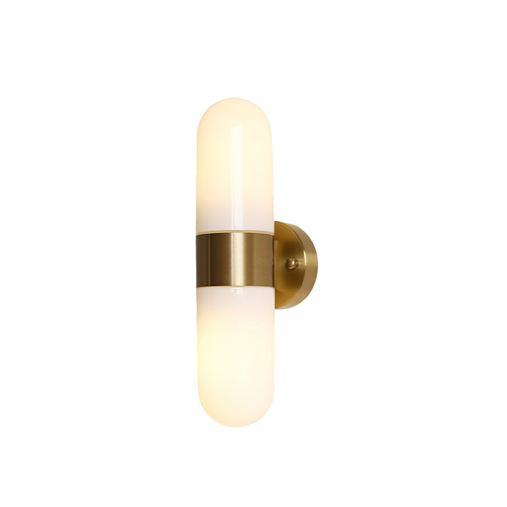 Modern Wall Sconce Light with Cylinder Frosted Glass Shade - Soft Ambient Lighting for Living Rooms, Bedrooms, and Hallways