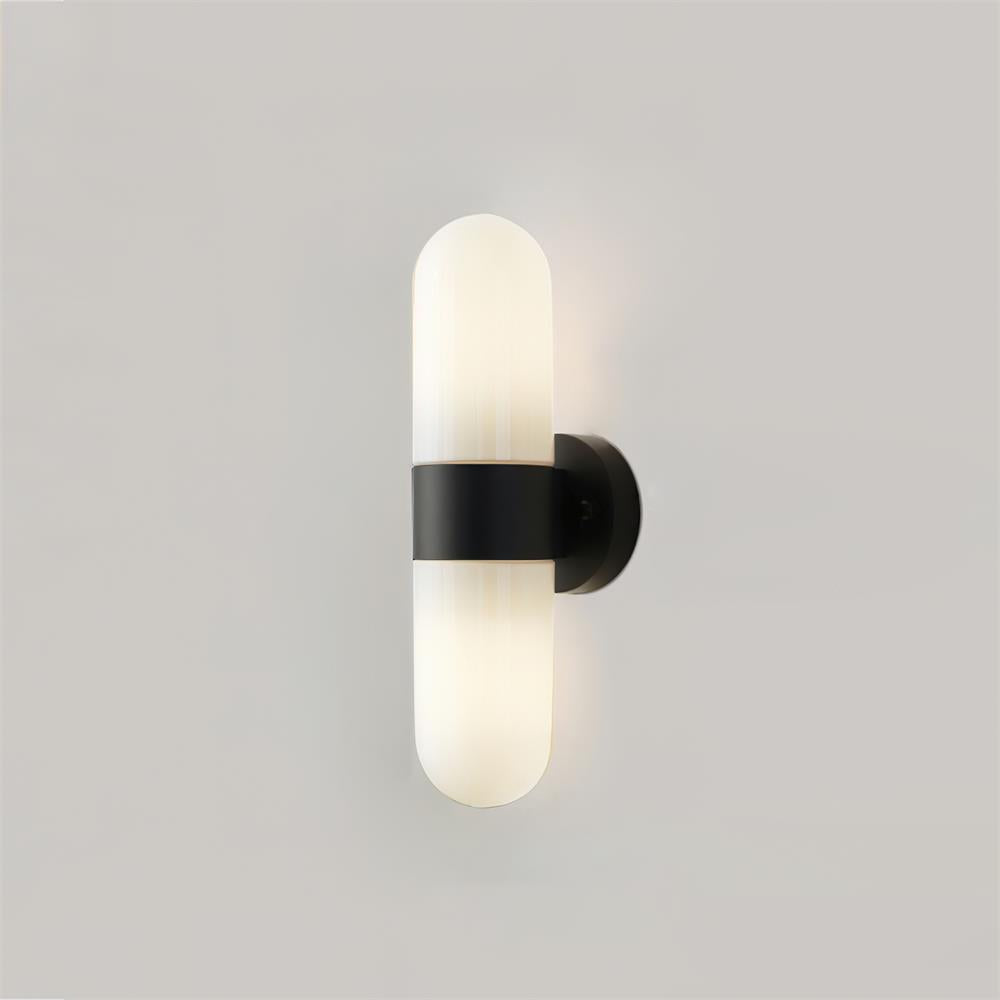 Modern Wall Sconce Light with Cylinder Frosted Glass Shade - Soft Ambient Lighting for Living Rooms, Bedrooms, and Hallways