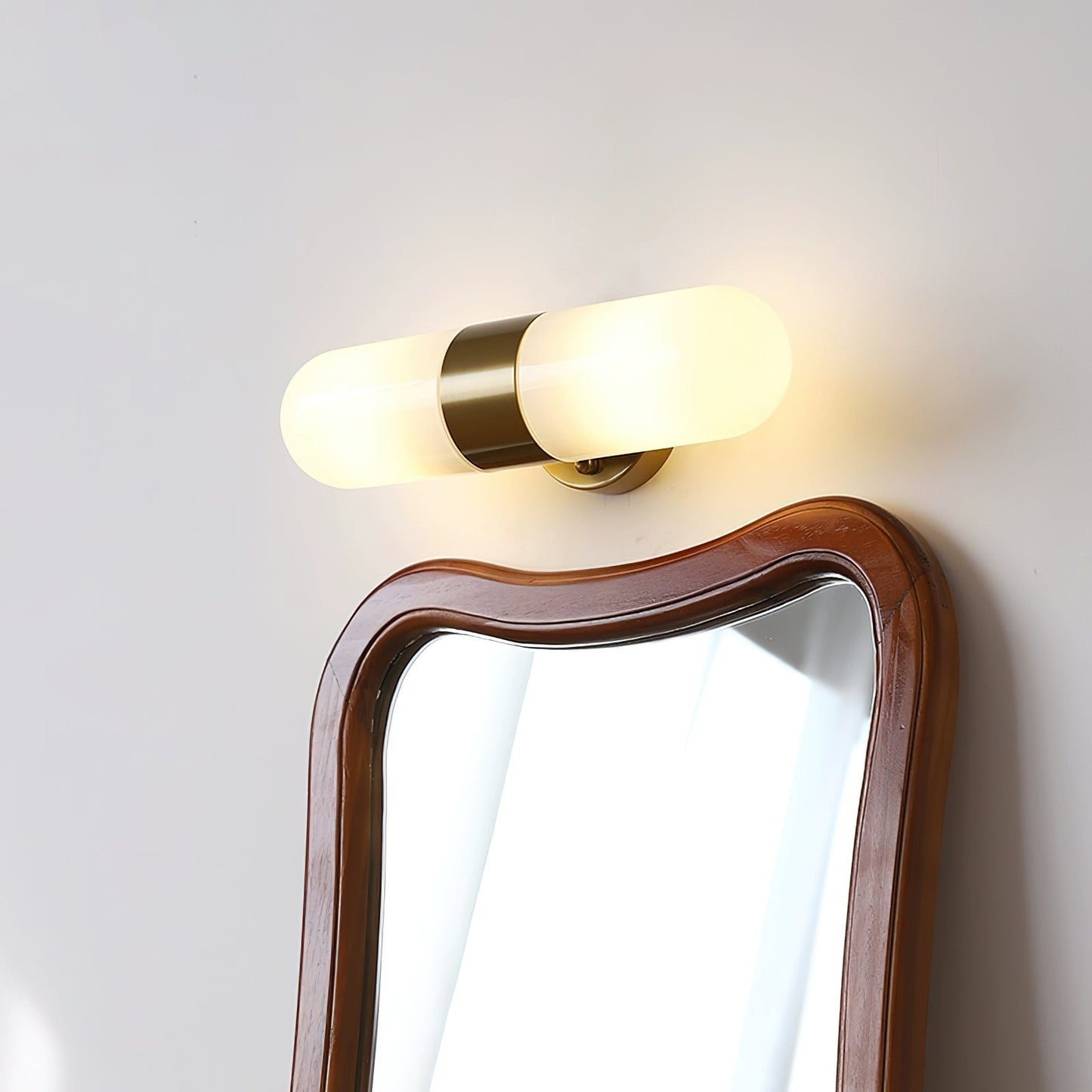 Modern Wall Sconce Light with Cylinder Frosted Glass Shade - Soft Ambient Lighting for Living Rooms, Bedrooms, and Hallways