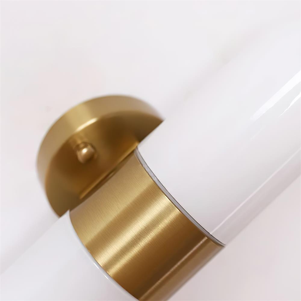 Modern Wall Sconce Light with Cylinder Frosted Glass Shade - Soft Ambient Lighting for Living Rooms, Bedrooms, and Hallways
