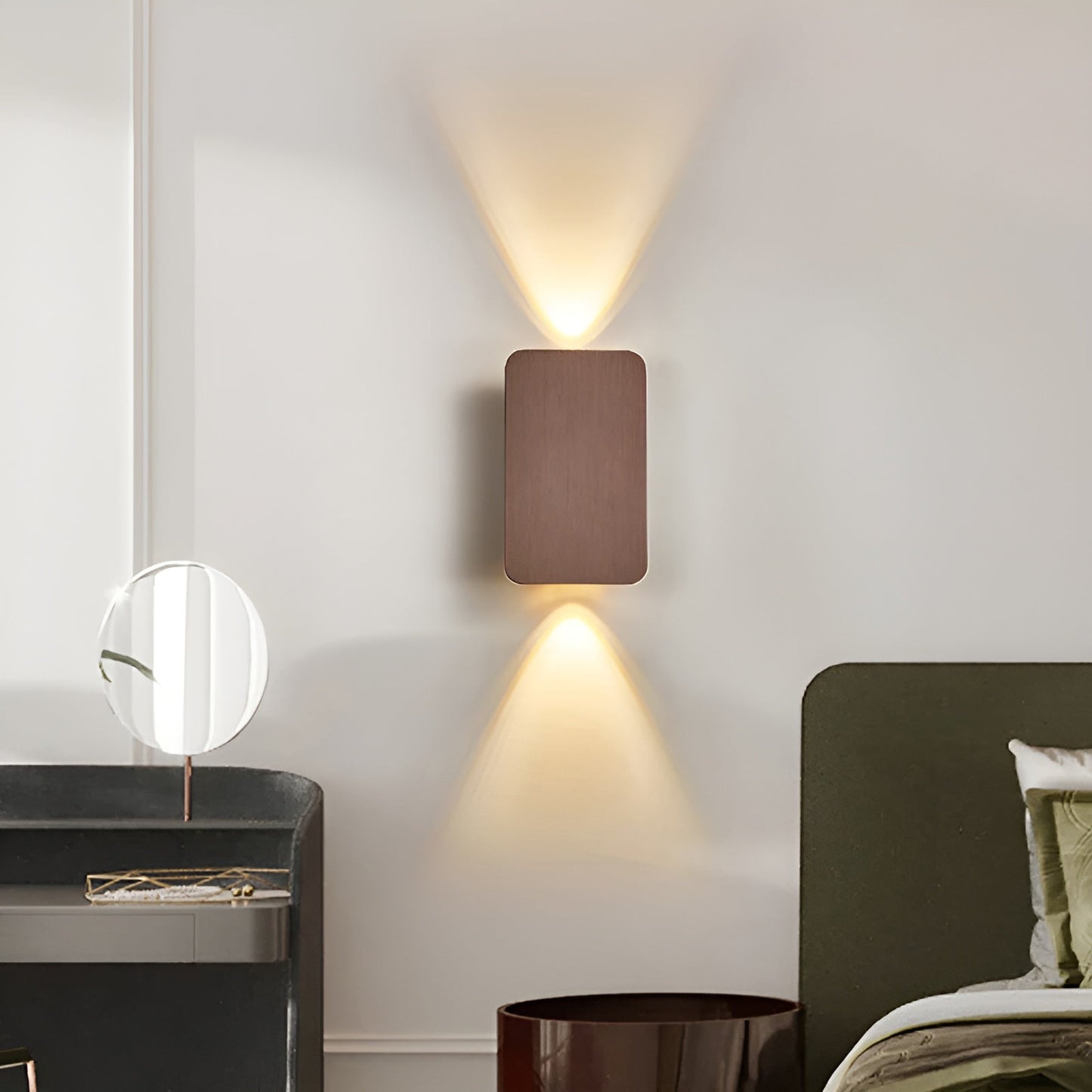 Modern Wall Light Sconce - Elegant Rectangular Design with Warm Dual Beam for Cozy Atmosphere, Ideal for Living Room and Bedroom