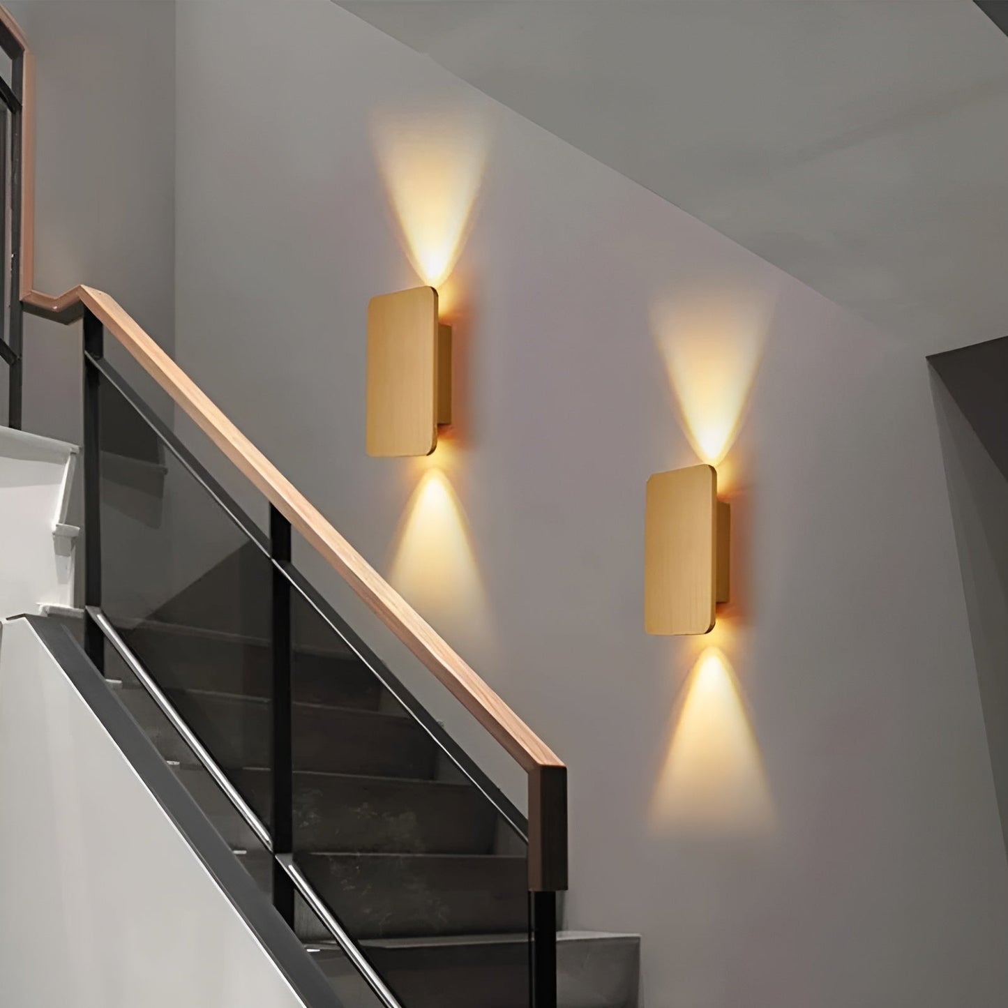Modern Wall Light Sconce - Elegant Rectangular Design with Warm Dual Beam for Cozy Atmosphere, Ideal for Living Room and Bedroom