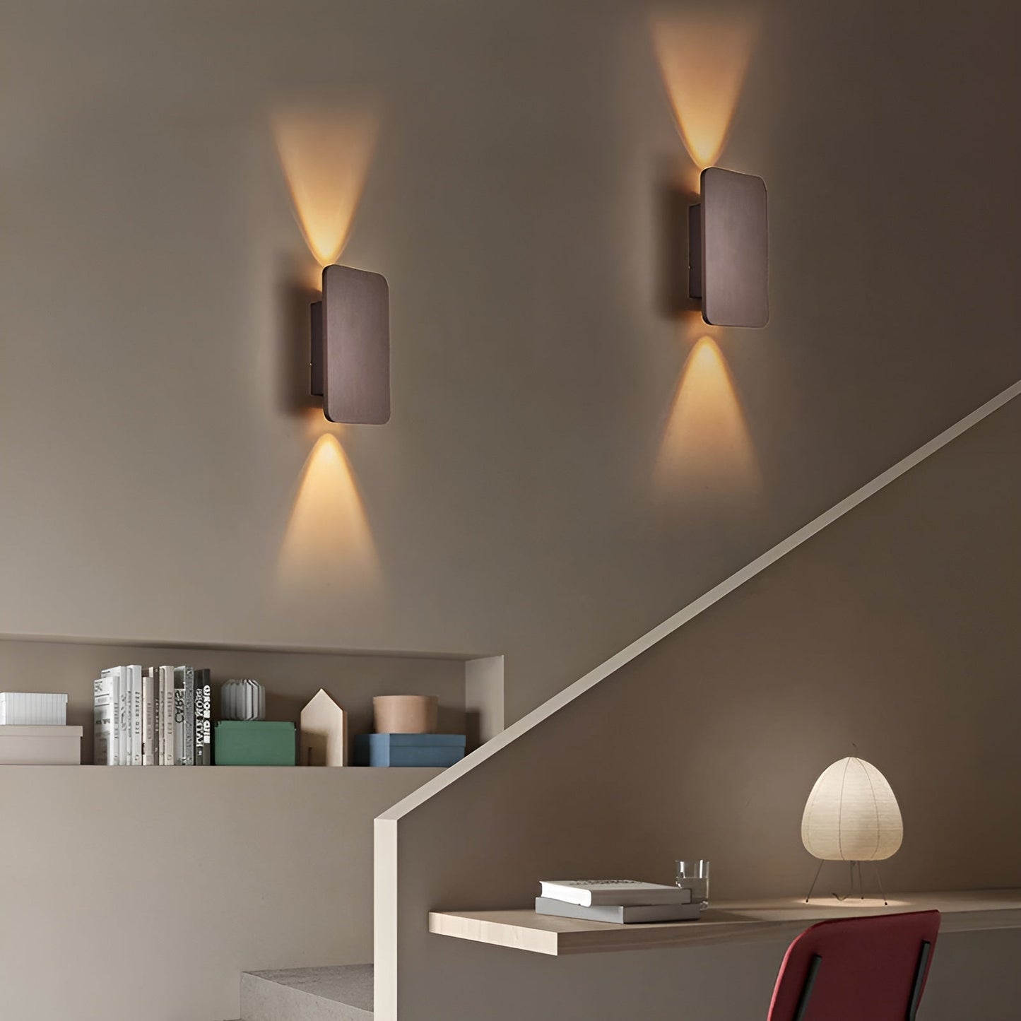 Modern Wall Light Sconce - Elegant Rectangular Design with Warm Dual Beam for Cozy Atmosphere, Ideal for Living Room and Bedroom