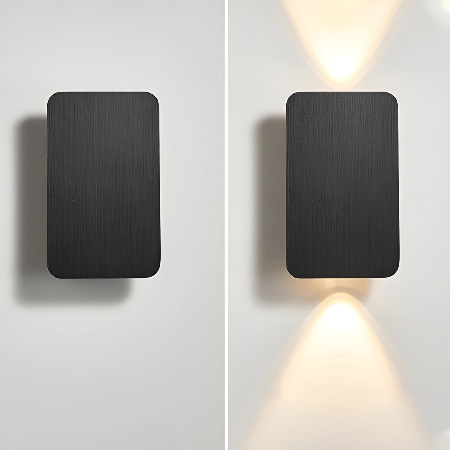 Modern Wall Light Sconce - Elegant Rectangular Design with Warm Dual Beam for Cozy Atmosphere, Ideal for Living Room and Bedroom