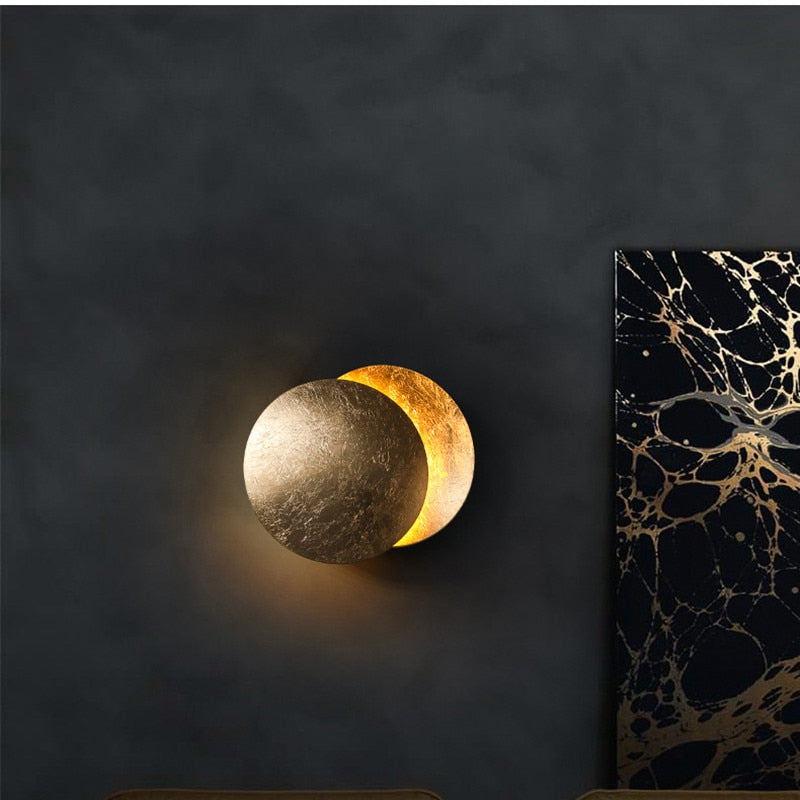 Modern Gold Wall Sconce Light with Rotating Design - Ideal for Cozy Home Lighting