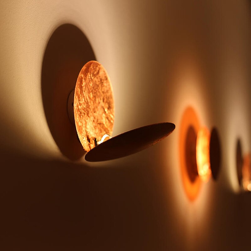 Modern Gold Wall Sconce Light with Rotating Design - Ideal for Cozy Home Lighting