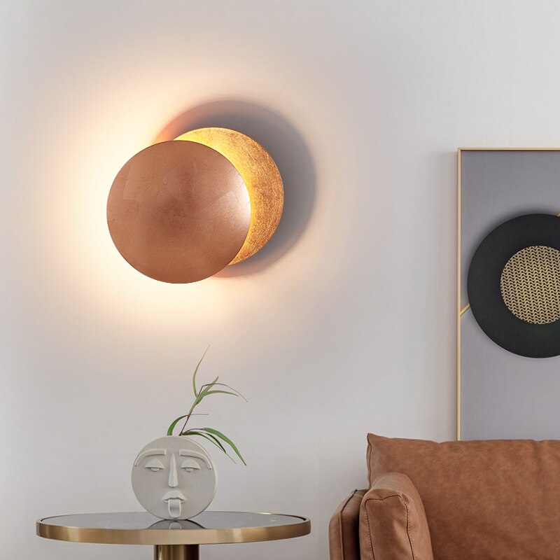 Modern Gold Wall Sconce Light with Rotating Design - Ideal for Cozy Home Lighting